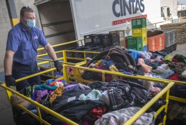 Cintas Delivers Last Load of Coats